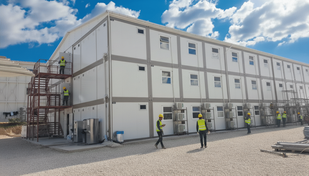 مخيمات عمال الحاويات (Flat-Pack) في الجزائر