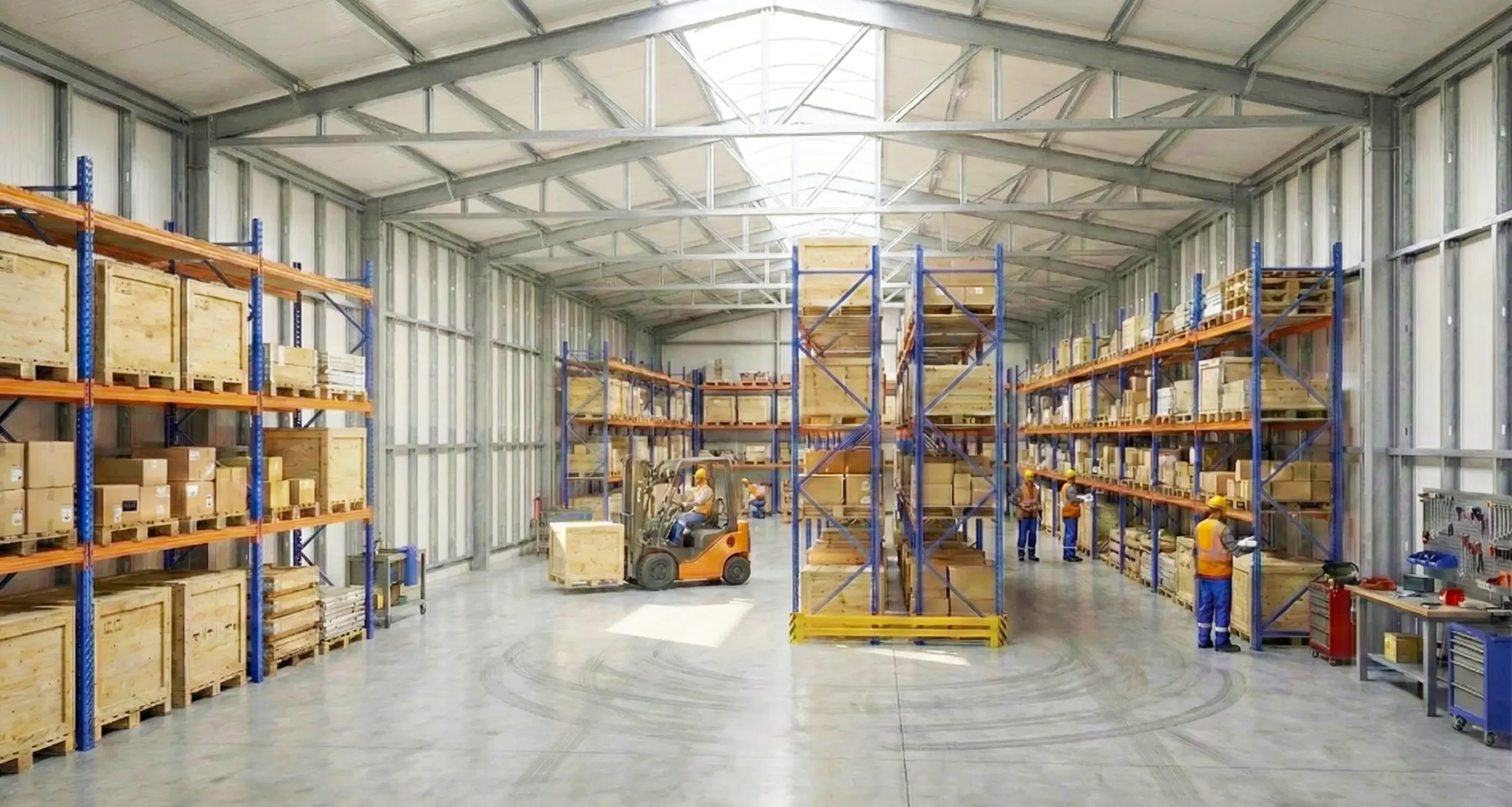 الهناغر الصناعية الفولاذية الخفيفة