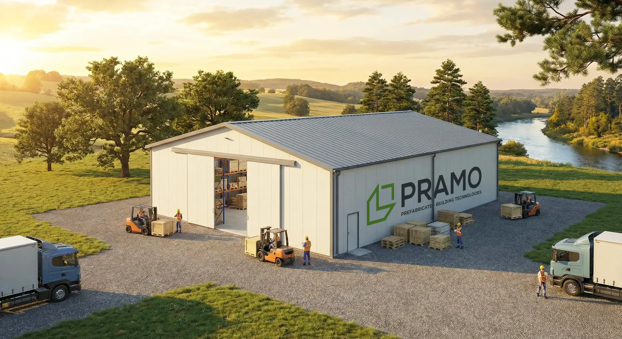 الهناغر الصناعية الفولاذية الخفيفة