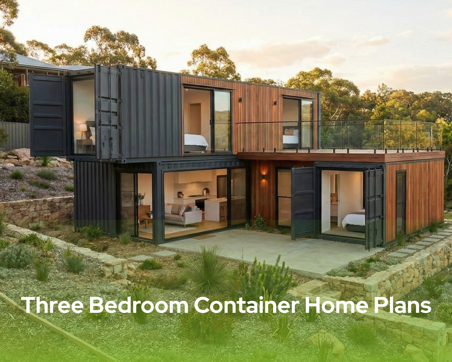 3 Container Home Design Three Bedroom Container Home Plans: Spacious & Eco-Friendly