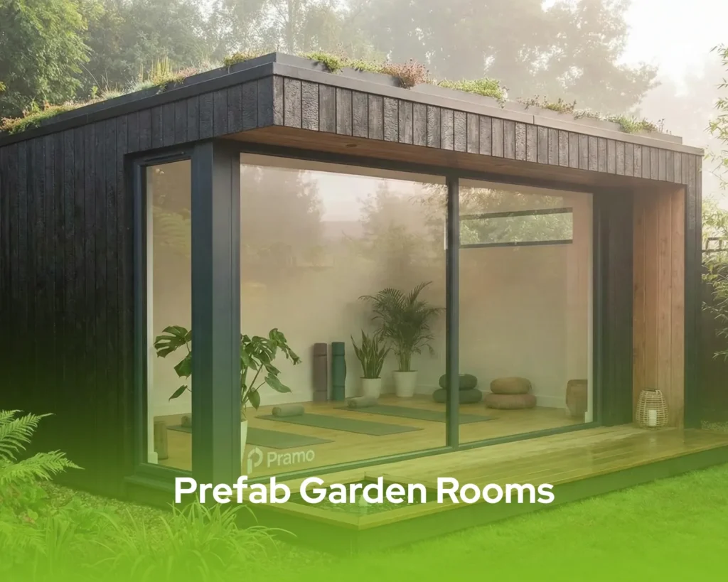 High-quality modular prefab garden rooms designed to add versatile living space to any backyard landscape.