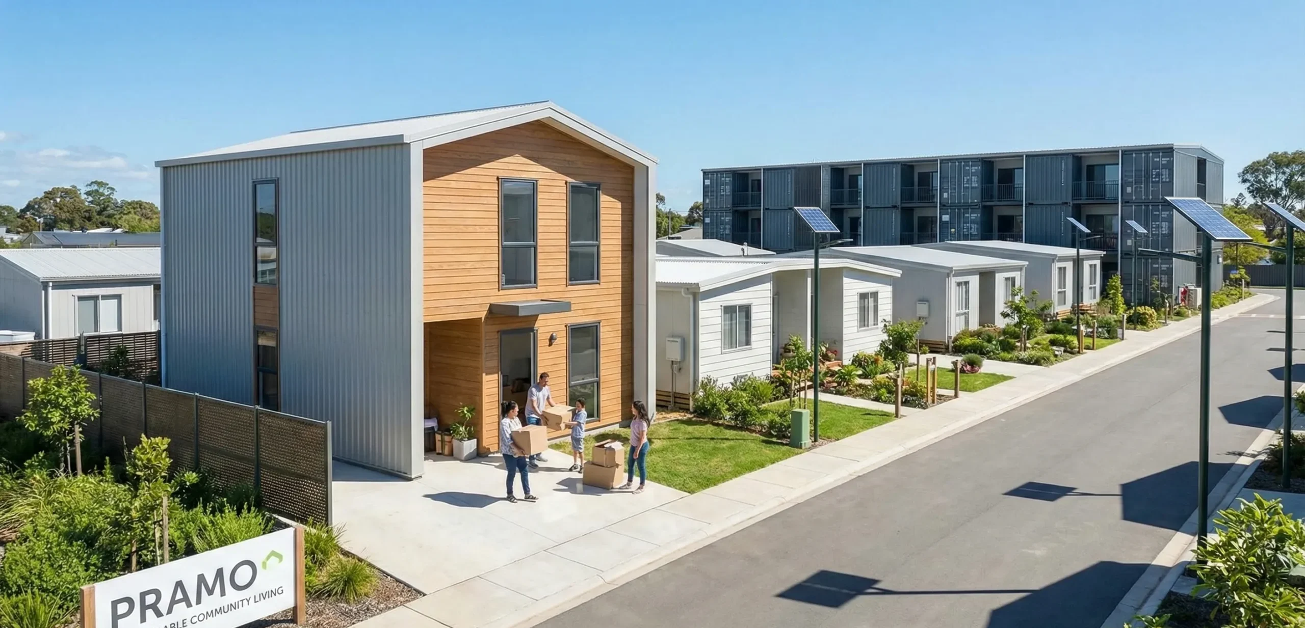 Vibrant container housing complex providing the necessary stock to make what is housing benefit effective