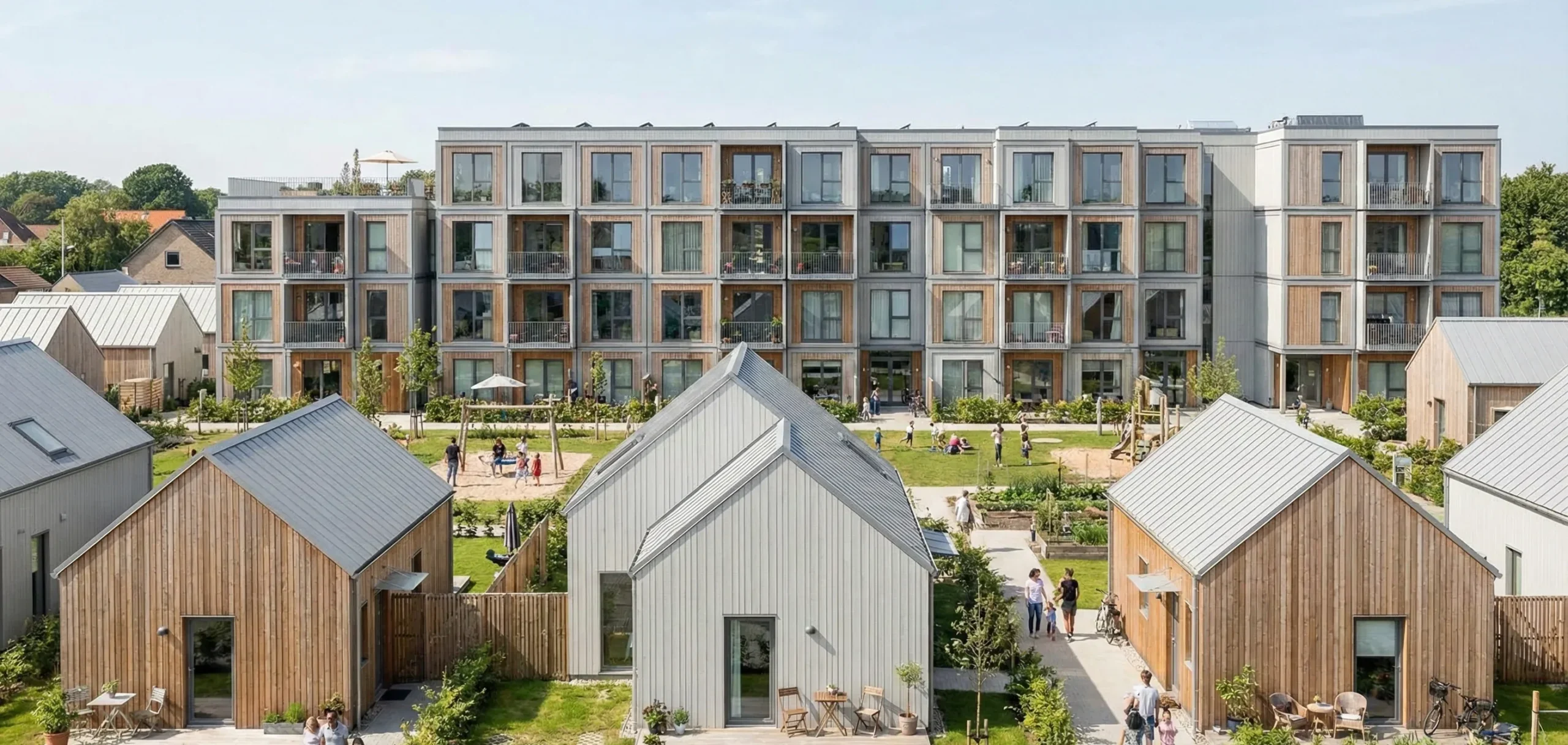 A sustainable prefab house example illustrating what is social housing for families