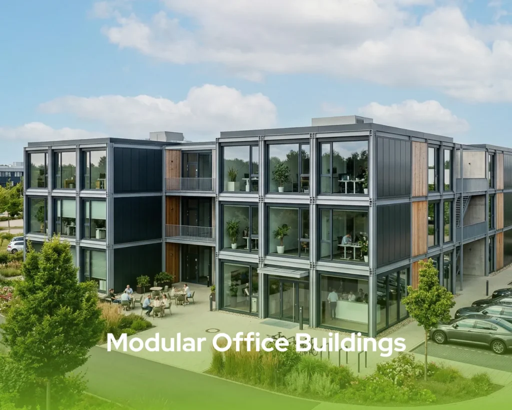 Interior view of a luxury commercial space illustrating modular office buildings; get a quote.