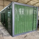 Heavy-duty site container designed for construction sites, industrial facilities and temporary workspaces with a durable steel structure.