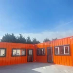 Modular office containers that can be combined to create flexible office buildings for construction and commercial projects.